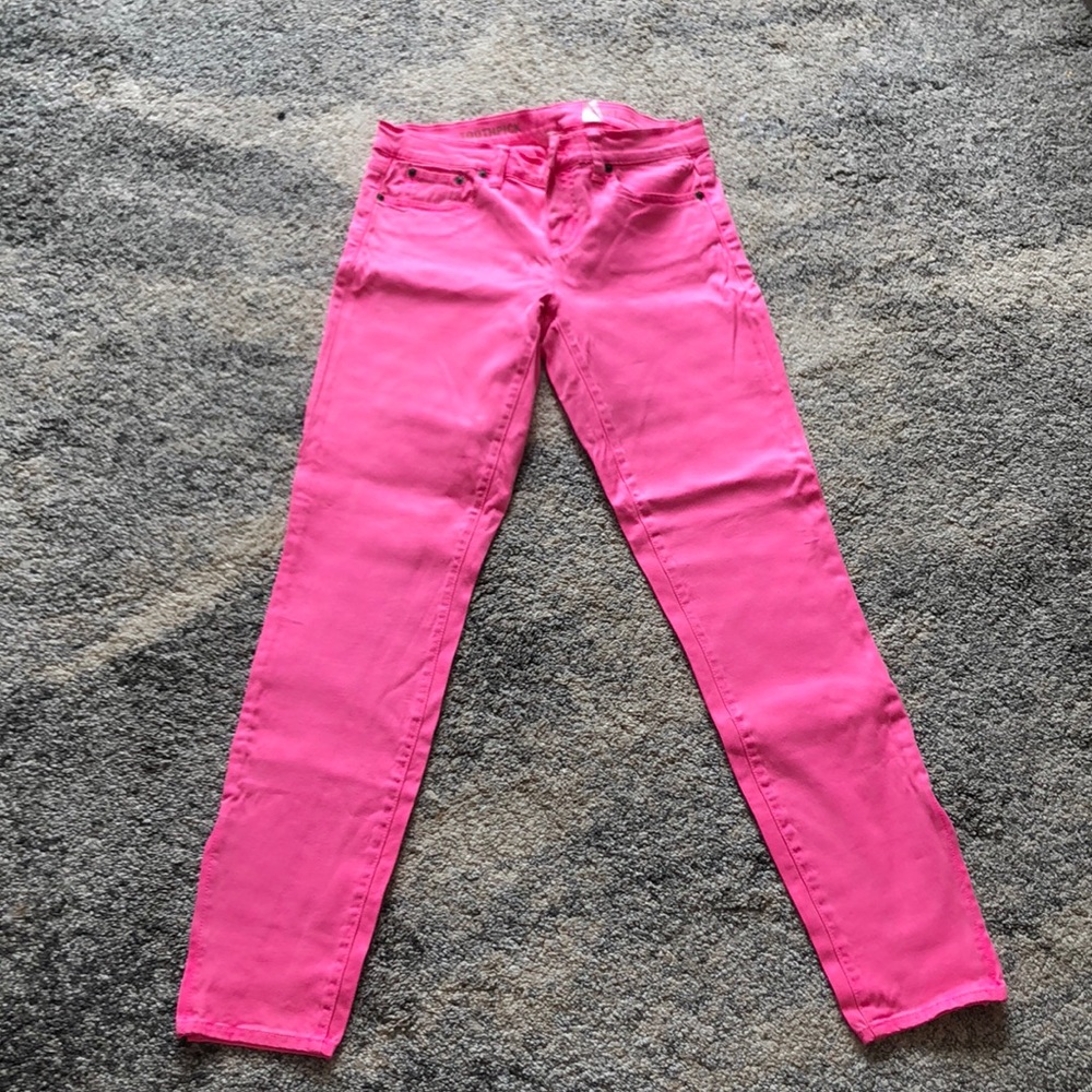 J Crew toothpick Jean with zipper on ankle